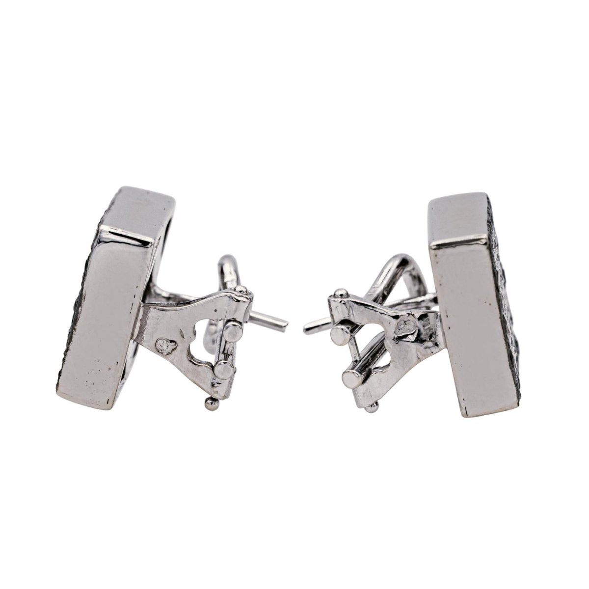 Boucles d'oreilles en or blanc et diamants - Castafiore