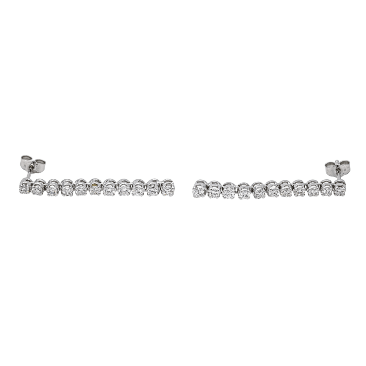 Boucles d'oreilles en or blanc et diamants - Castafiore
