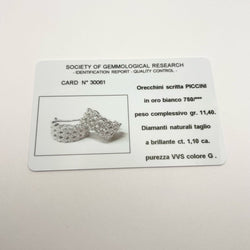 Boucles d'oreilles en or blanc et diamants - Castafiore