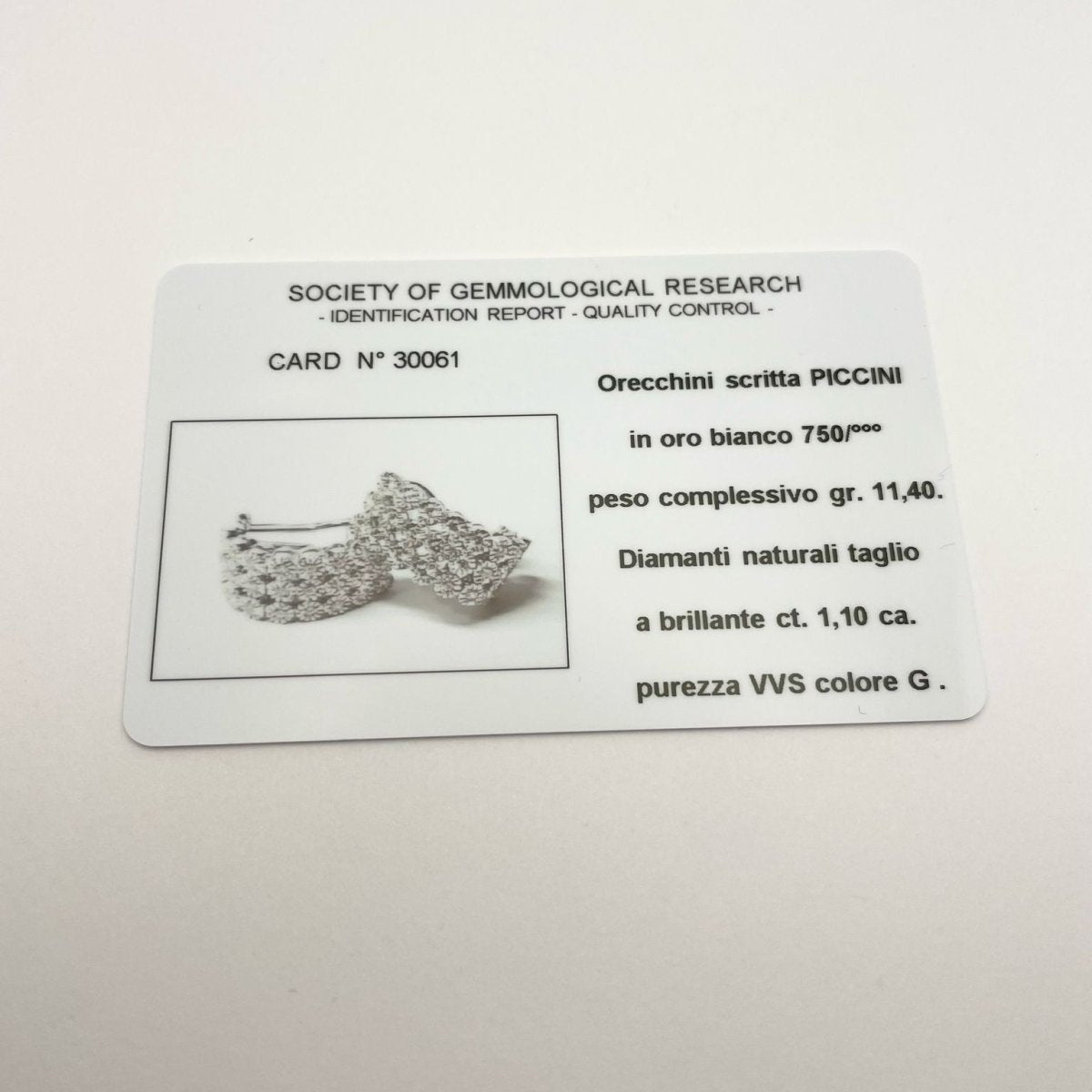 Boucles d'oreilles en or blanc et diamants - Castafiore