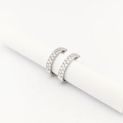 Boucles d'oreilles en or blanc et diamants - Castafiore