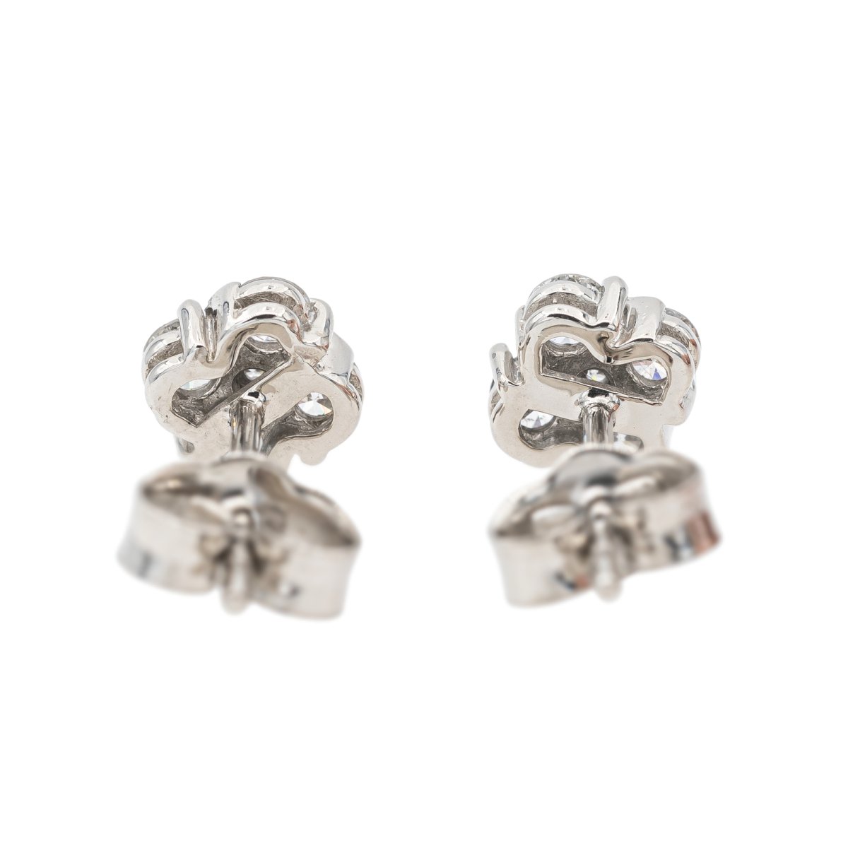 Boucles d'oreilles en or blanc et diamants - Castafiore