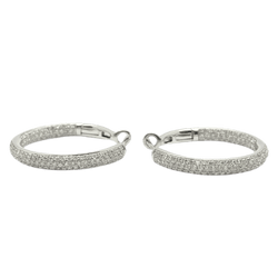 Boucles d'oreilles en or blanc et diamants - Castafiore