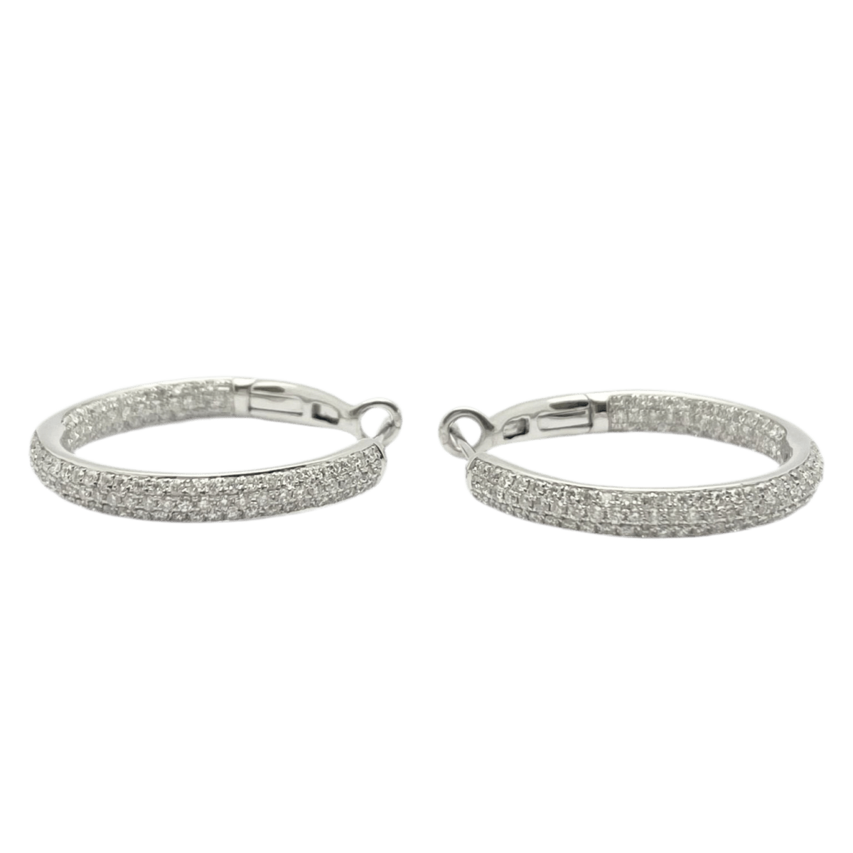 Boucles d'oreilles en or blanc et diamants - Castafiore