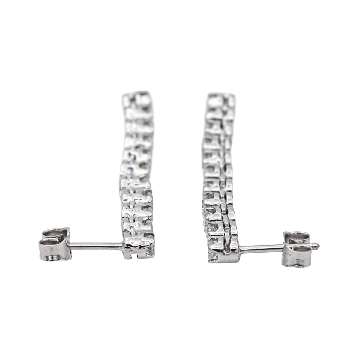 Boucles d'oreilles en or blanc et diamants - Castafiore