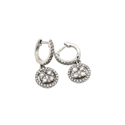 Boucles d'oreilles en or blanc et diamants - Castafiore