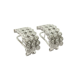 Boucles d'oreilles en or blanc et diamants - Castafiore