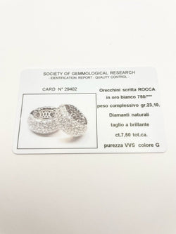 Boucles d'oreilles en or blanc et diamants - Castafiore