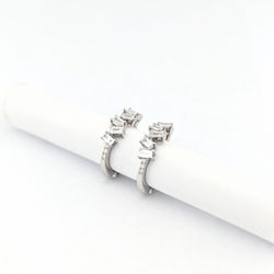 Boucles d'oreilles en or blanc et diamants - Castafiore