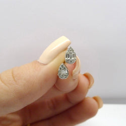 Boucles d'oreilles en or blanc et diamants - Castafiore