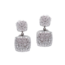 Boucles d'oreilles en or blanc et diamants - Castafiore