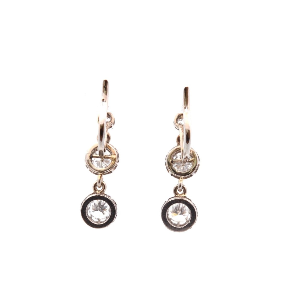 Boucles d'oreilles en or blanc et diamants - Castafiore