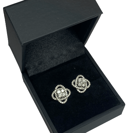 Boucles d'oreilles en or blanc et diamants - Castafiore