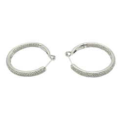 Boucles d'oreilles en or blanc et diamants - Castafiore