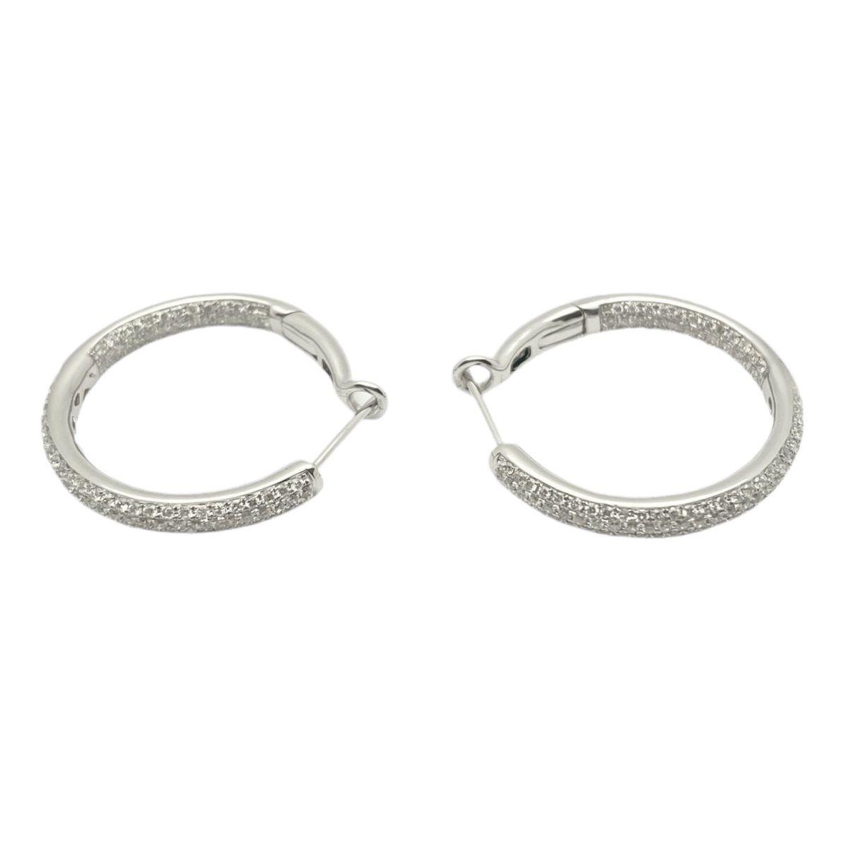 Boucles d'oreilles en or blanc et diamants - Castafiore