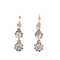Boucles d'oreilles en or blanc et diamants - Castafiore