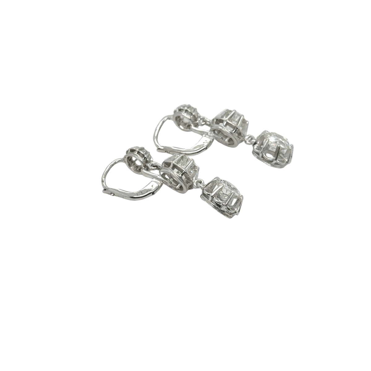 Boucles d'oreilles en or blanc et diamants - Castafiore