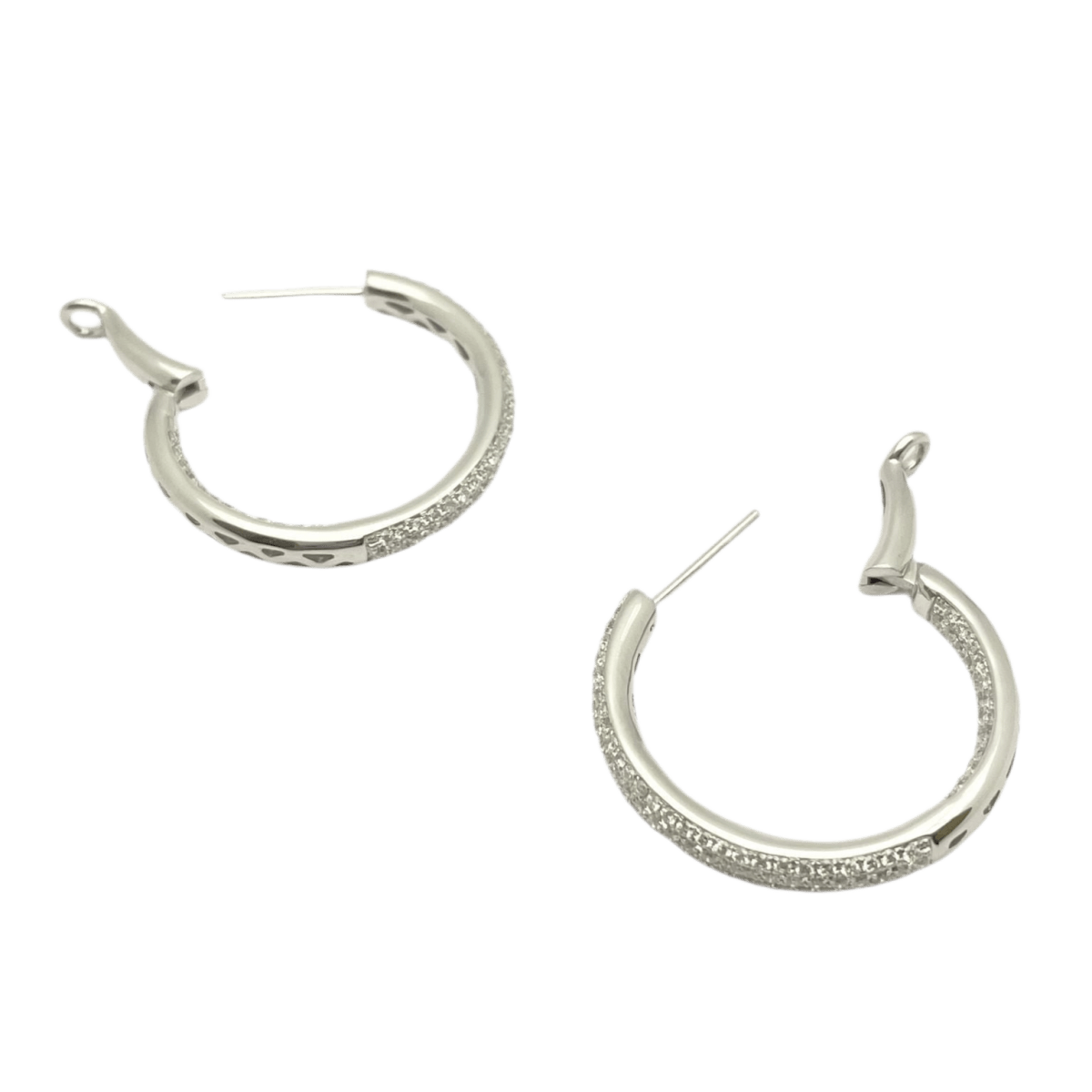 Boucles d'oreilles en or blanc et diamants - Castafiore