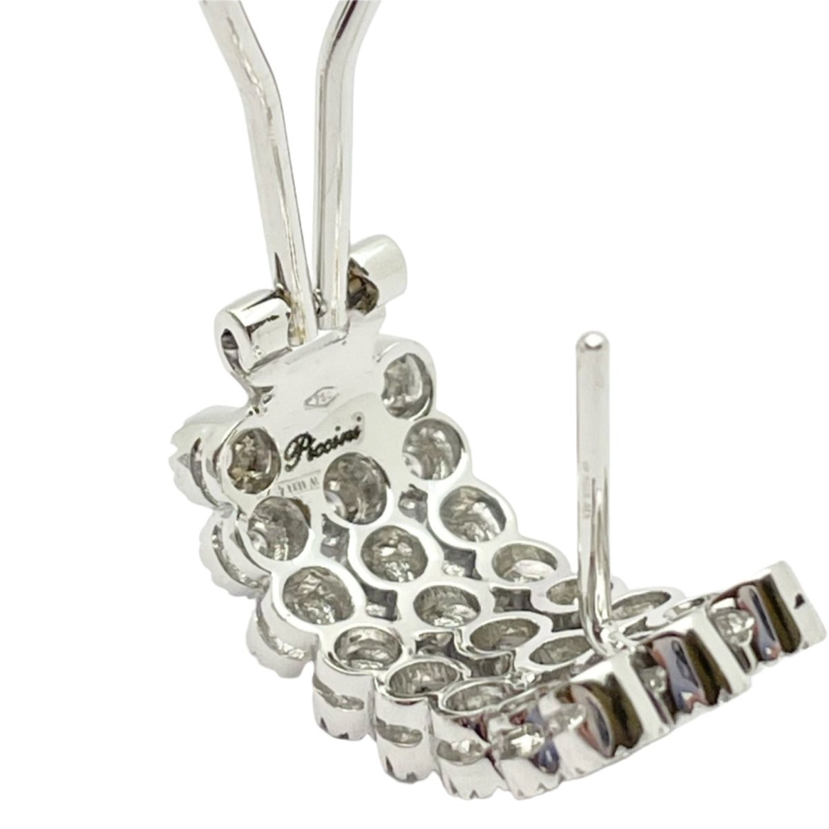 Boucles d'oreilles en or blanc et diamants - Castafiore