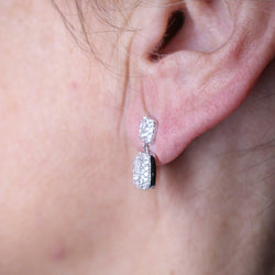 Boucles d'oreilles en or blanc et diamants - Castafiore