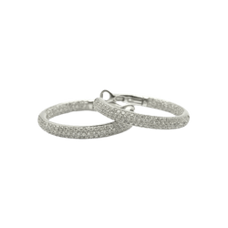 Boucles d'oreilles en or blanc et diamants - Castafiore