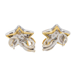 Boucles d'oreilles en Or blanc et jaune et Diamant - Castafiore