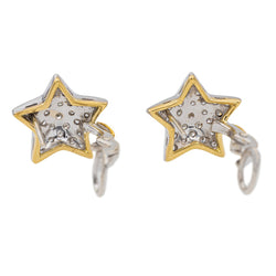 Boucles d'oreilles en Or blanc et jaune et Diamant - Castafiore