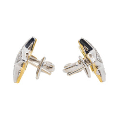 Boucles d'oreilles en Or blanc et jaune et Diamant - Castafiore