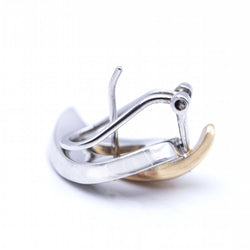 Boucles d'oreilles en or blanc et or rose avec diamants - Castafiore