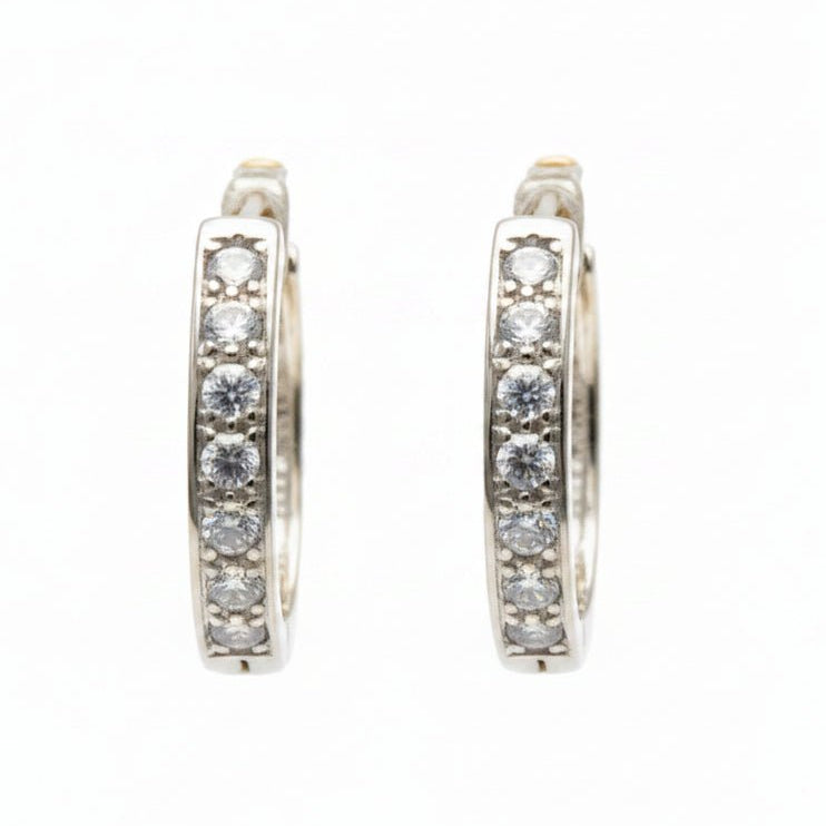 Boucles d'oreilles en or blanc, or jaune et diamants - Castafiore