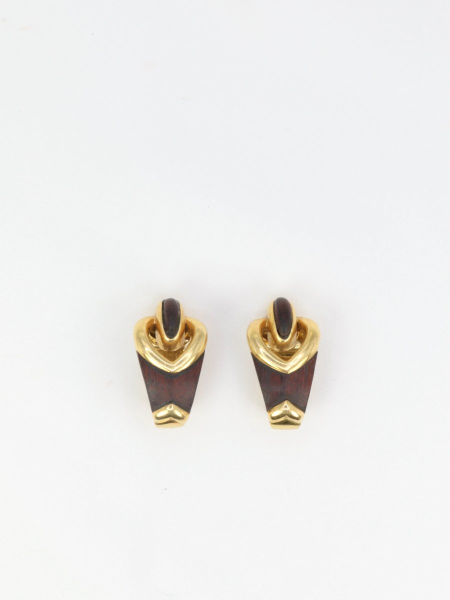 Boucles d’oreilles en or et Bois d’amourette - Castafiore