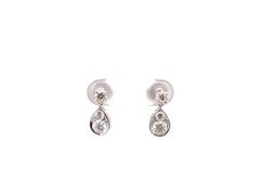 Earrings in 18k gold and diamonds
