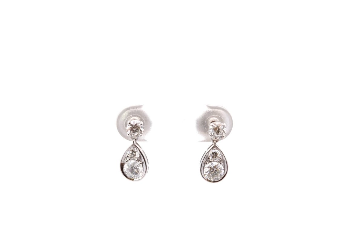 Earrings in 18k gold and diamonds