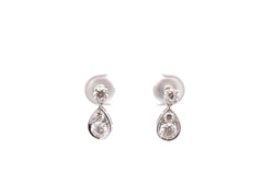 Earrings in 18k gold and diamonds