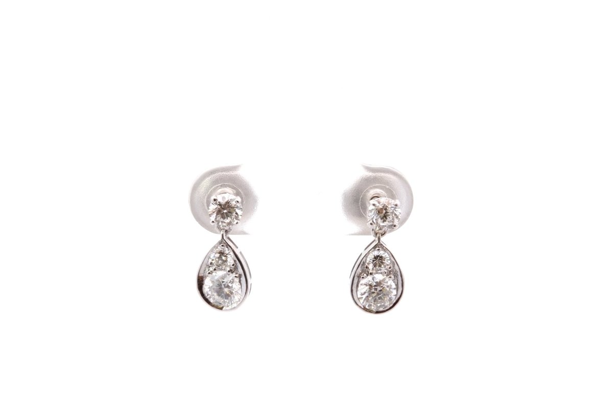 Earrings in 18k gold and diamonds