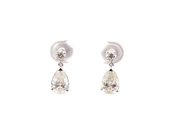 Earrings diamonds of 1.20cts and 1.21cts