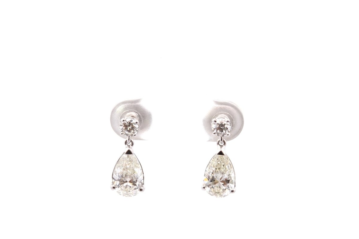Earrings diamonds of 1.20cts and 1.21cts