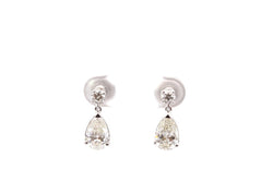 Earrings diamonds of 1.20cts and 1.21cts