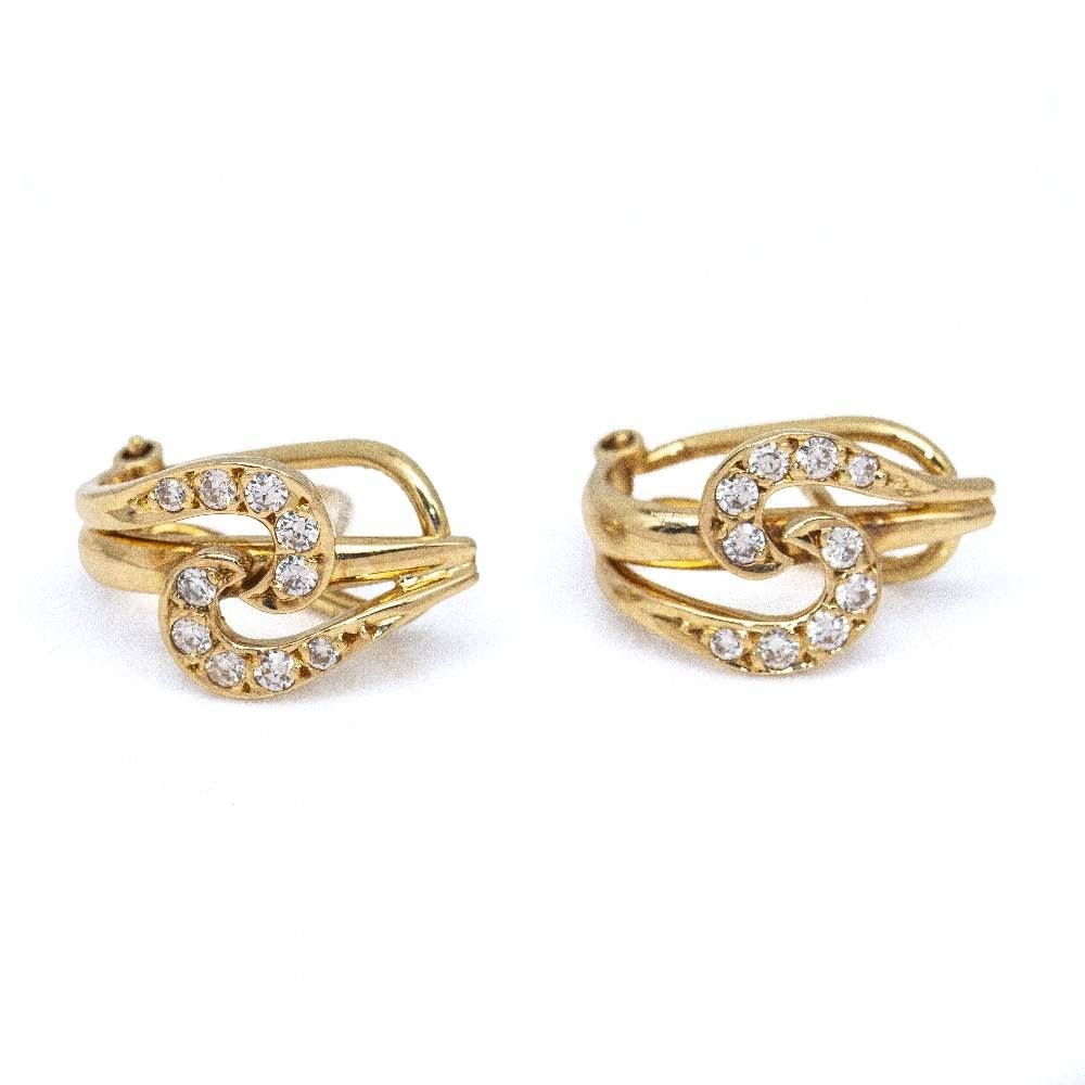 Boucles d'oreilles en or et diamants datant de 1955 - Castafiore
