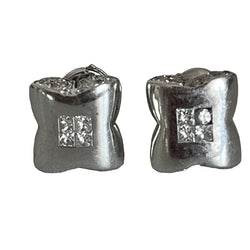 Boucles d'oreilles en or gris et diamants - Castafiore