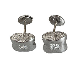 Boucles d'oreilles en or gris et diamants - Castafiore