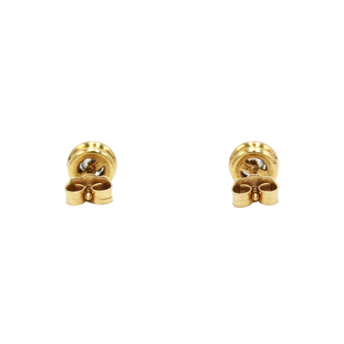 Boucles d'oreilles en or jaune & diamants - Castafiore