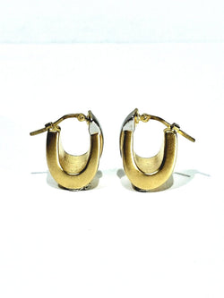 Boucles d'oreilles en or jaune et blanc - Castafiore