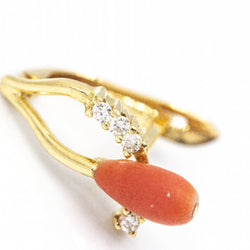 Boucles d'oreilles en or jaune et corail - Castafiore