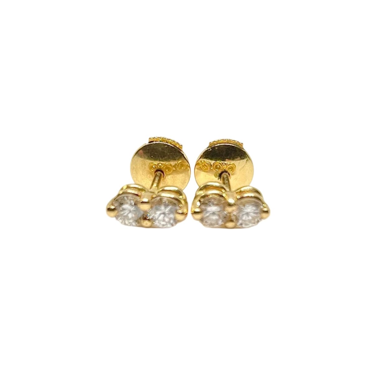 Boucles d’oreilles en or jaune et diamants - Castafiore