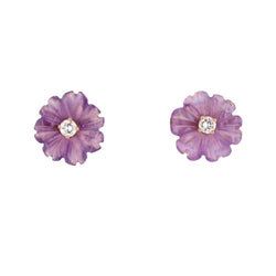 Boucles d'oreilles en or jaune et diamants - Castafiore