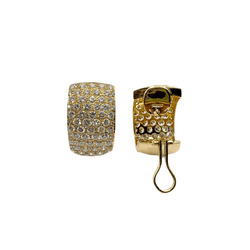 Boucles d'oreilles en or jaune et diamants - Castafiore