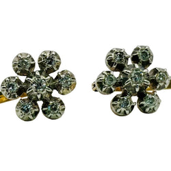 Boucles d'oreilles en or jaune et diamants - Castafiore