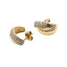 Boucles d'oreilles en or jaune et diamants - Castafiore