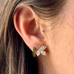 Boucles d'oreilles en or jaune et diamants - Castafiore